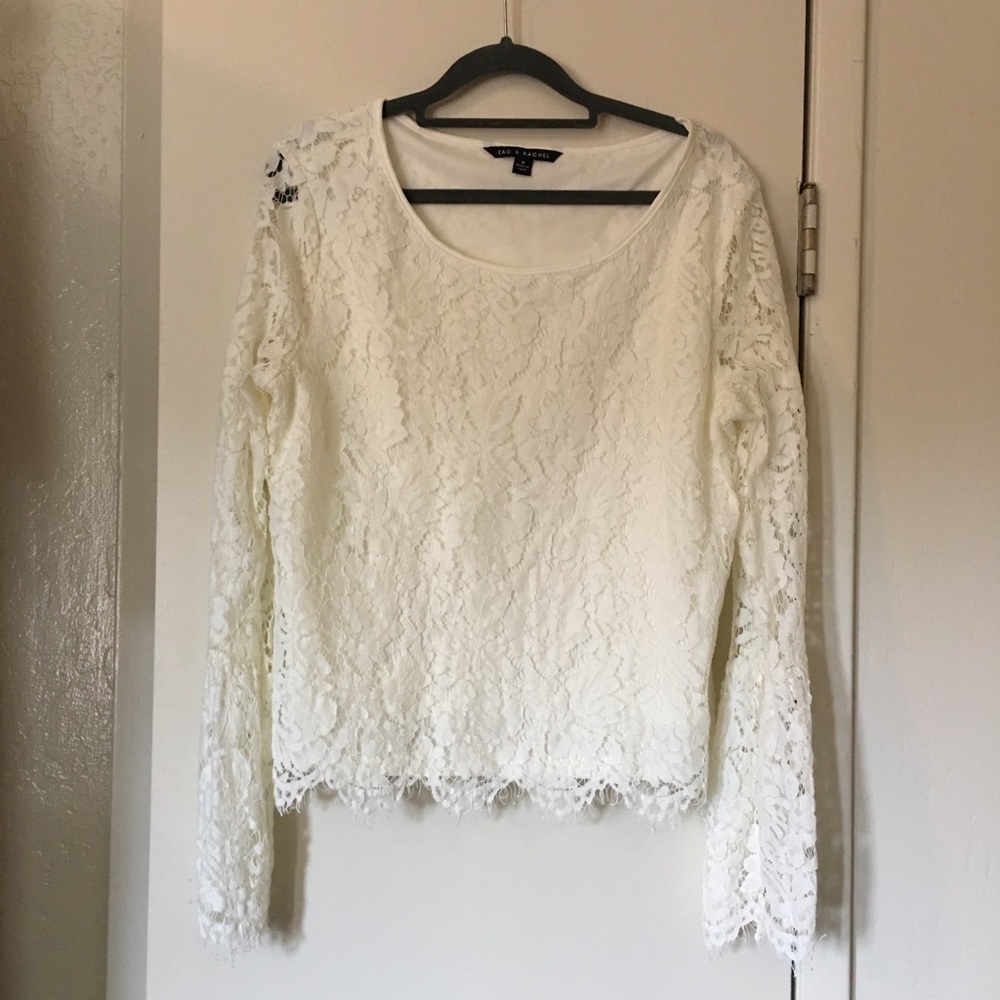 Zac & Rachel Ivory Lace Top